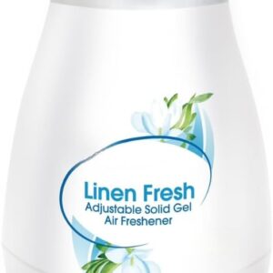 Adjustable Gel Air Freshener Cone, Linen Scent, 7 oz Solid Gel Fragrance for Home Bathroom Kitchen Office, Small Room Air Freshener with Adjustable Vent