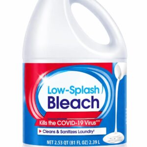 Multi Purpose Household Bleach Cleaner Liquid, Low Splash Formula, 81 fl oz Bottle, Cleaning Solution for Laundry, Floors, Bathroom and General Household Use